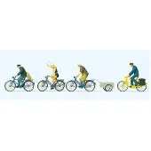 Preiser 10507 H0-Radfahrer, Fahrradanhänger