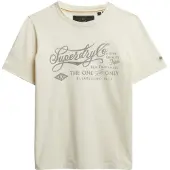 Superdry für Damen. W1011850A Insutry Worker T-shirt beige (L), Lässig, Baumwolle, Kurzarm