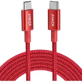 Anker Neu Nylon USB-C zu USB-C 100W Kabel (10 ft) Rot