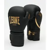 Leone1947 Black&gold Leder Künstliche Boxhandschuhe