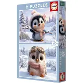 Educa Puzzle Süße Pinguine 2x20 Teile