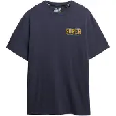 Superdry für Herren. M1012261A Tap Room T-Shirt in Übergröße navy (S), Lässig, Baumwolle, Langarm, Marine