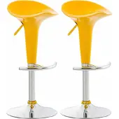 CLP 2er Set Barhocker Saddle gelb