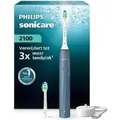 Philips Sonicare 2100 series 2100 HX4022/04 Wiederaufladbare Zahnbürste, Erwachsener, Schallzahnbürste, Tägliche Pflege, 31000 Bewegungen pro Minute, Blau, 2 min, 4 x 30 sec