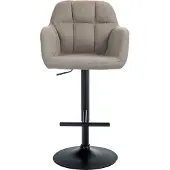 CLP Barhocker Natoma Stoff schwarz taupe