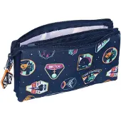 Safta Dreifaches Mehrzweck-Etui Buzz Lightyear Marineblau (22 x 12 x 3 cm)