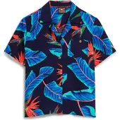 Superdry für Damen. W4010419A Beach Resort Hemd navy (M), Lässig, Viskose, Kurzarm, Marine