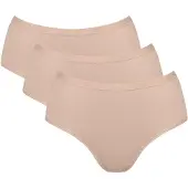 Sloggi Midislip "GO Daily Cotton" 3er Pack, Glanz-Effekt Details, weich, Baumwollmix, bequem, elastisch