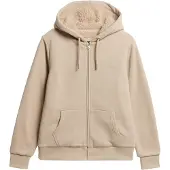 Superdry für Damen. W2012323A Graues Kapuzensweatshirt mit Reißverschluss ?Borg Lined? (M), Lässig, Baumwolle