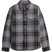 Superdry für Herren. M4011018A Schweres blau kariertes Hemd (L), Lässig, Baumwolle, Langarm