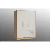 Mcd Kleiderschrank – Eiche und weiße Spanplatte – Schlafzimmer – 144,6 cm