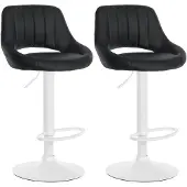 CLP 2er Set Barhocker Milet Kunstleder W schwarz