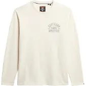 Superdry für Herren. M6010888A Athletic Essential-T-Shirt off-white (L), Weiß, Lässig, Baumwolle, Langarm
