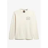 Superdry für Herren. M6010888A Athletic Essential-T-Shirt off-white (XL), Weiß, Lässig, Baumwolle, Langarm