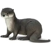 Safari spieltier Otter 14 cm braun/weiß