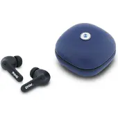 BMW Headphones Bluetooth TWS Leather Metal Logo ENC blue