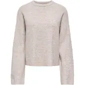 ONLY Rundhalspullover "ONLSIMONI L/S O-NECK PULLOVER KNT NOOS" Materialmix, regular fit