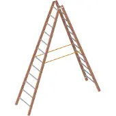 Layher 1028 Verbundstehleiter 2x12 Sprossen