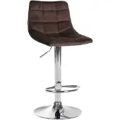 CLP Barhocker Jerry Samt chrom braun