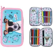 Sonstiges Federmäppchen Federmappe Federtasche St.Majewski My Little Friend Hund Brille Blau Tierprint Kinder