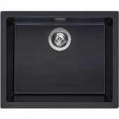 Reginox Rechteckiges Spülbecken aus Granit, Amsterdam 50 Pure Black 50x40 cm R34644