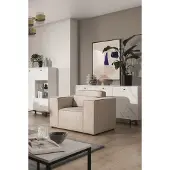 Fun-Möbel Sessel Designersessel WALDO in Stoff Poso Beige