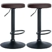 CLP 2er Set Barhocker Ponte Kunstleder schwarz braun