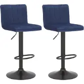 CLP 2er Set Barhocker Jamie Samt blau