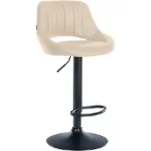 CLP Barhocker Milet Kunstleder schwarz creme