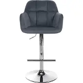 CLP Barhocker Natoma Samt chrom dunkelgrau