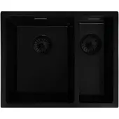 Caressi CAQPP3415R10BK-EB Spüle, Einbau. Großes Spüle, links. Schwarz.