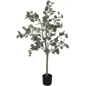 HOMCOM Künstliche Pflanze, Kunstbaum, naturgetreu, Zementtopf, wartungsfrei, Grün