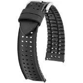 Hirsch 0925099150-2-20 Uhren-Armband Nyad M 20 mm Kautschuk Schwarz