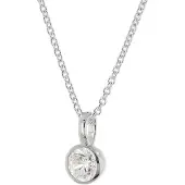 Trendor 21958 Damen-Halskette 925 Silber Rhodiniert mit Zirkonia-Anhänger