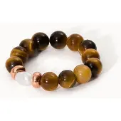 Purelei Anxiety Tiger‘s Eye Pearl Ring mit Perle