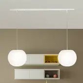 Casablanca Hängelampe Acai, dimmbar, weiß / opal, für Wohn- / Esszimmer, Glas, Pendelleuchte