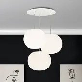 Casablanca Hängelampe Acai, dimmbar, weiß / opal, für Wohn- / Esszimmer, Glas, Pendelleuchte