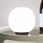 Casablanca Tischlampe Acai, weiß / opal, für Wohn- / Esszimmer, Glas, Tischlampe