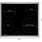 NEFF T16SDF9R0 N 70, Autarkes Kochfeld (schwarz/edelstahl, 60 cm)