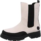 Rieker Damen Chelsea Boot Stiefelette trendy Color Blocking Profilsohle Z9170, Größe:39 EU, Farbe:Beige