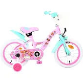 Volare Paw Patrol Kinderfahrrad - Mädchen - 14 Zoll - Rosa