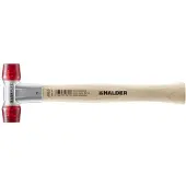 HALDER Schonhammer BASEPLEX Länge 270mm Kopf-D.25mm hart Holz Celluloseacetat rot