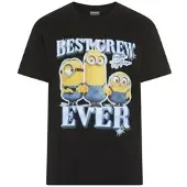 Kidsworld T-Shirt "MINIONS Shirt : BEST CREW EVER" Kurzarm, Rundhalsausschnitt, Basic Passform, aus Baumwolle