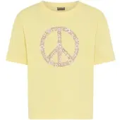 Kidsworld T-Shirt "T-Shirt Peacezeichen-Druck" lässige Passform, Kurzarm, mit Rundhalsausschnitt, aus Baumwolle