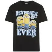Kidsworld T-Shirt "MINIONS Shirt : BEST CREW EVER" Kurzarm, Rundhalsausschnitt, Basic Passform, aus Baumwolle