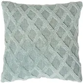 Homescapes DEKOKISSEN Tufted 45/45 cm grün mit Rautenmuster