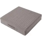 Homescapes SITZKISSEN orthopädisch 50/50/10 cm – Sesselkissen grau