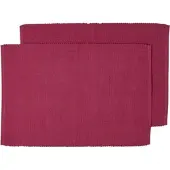 Homescapes TISCHSET weinrot im 2er-Set 33/50 cm, 100% Baumwolle