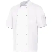 VELILLA Kochjacke mit kurzen Ärmeln und Druckknöpfen