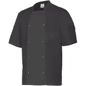 VELILLA Kochjacke mit kurzen Ärmeln und Druckknöpfen